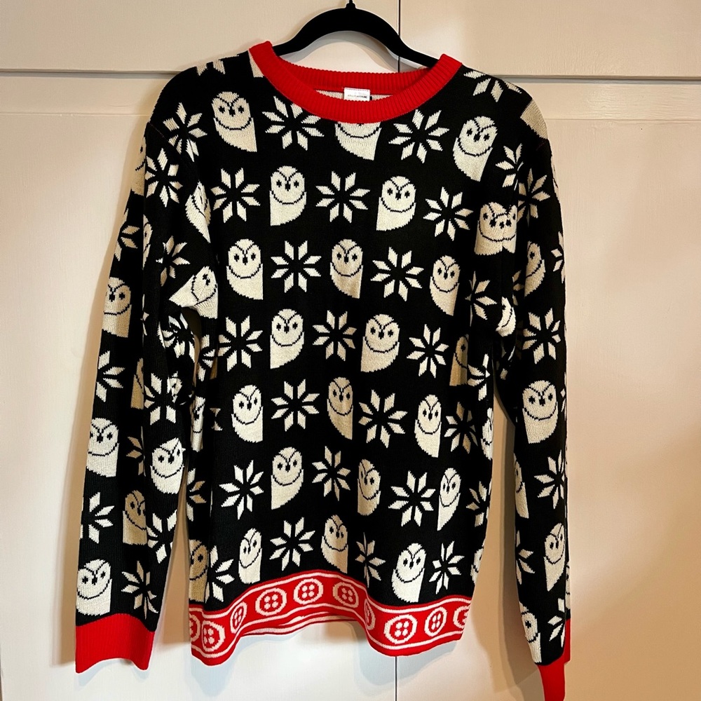 Owl holiday sweater, size M